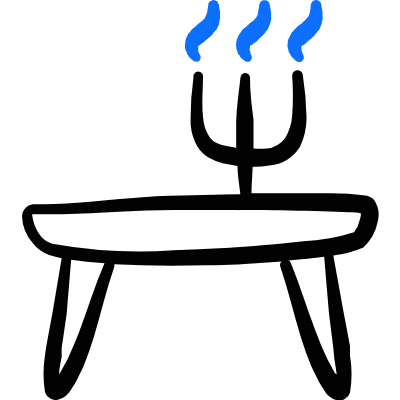 Table Candle Icon from Freehand Duotone Set