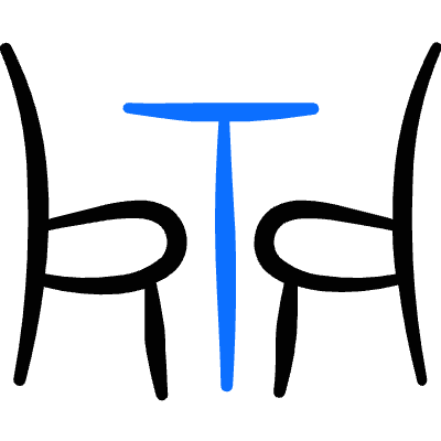 Table Restaurant Icon from Freehand Duotone Set