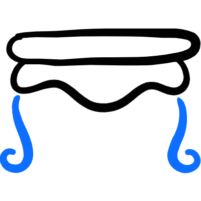 Table Retro Icon from Freehand Duotone Set