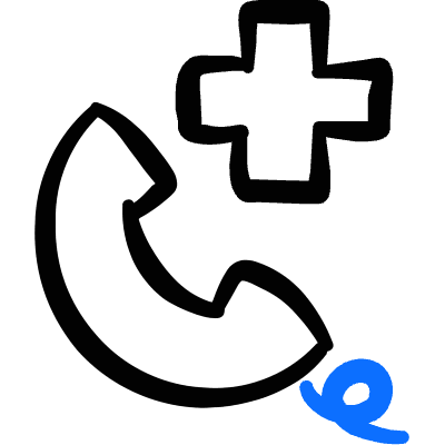 Ambulance Call 1 Icon from Freehand Duotone Set