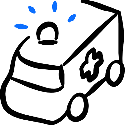 Ambulance Car Icon from Freehand Duotone Set