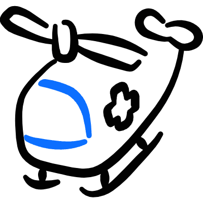 Ambulance Helicopter 2 Icon from Freehand Duotone Set