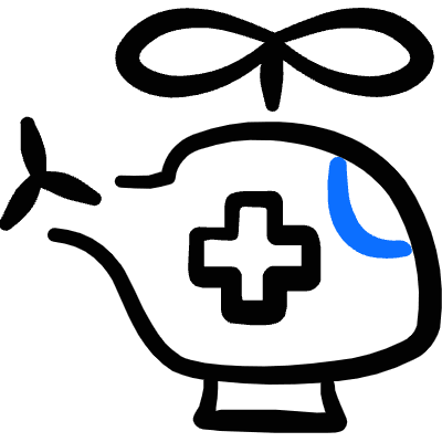 Ambulance Helicopter Icon from Freehand Duotone Set