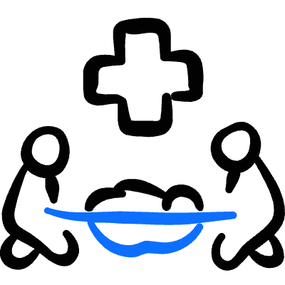 Ambulance Human Icon from Freehand Duotone Set