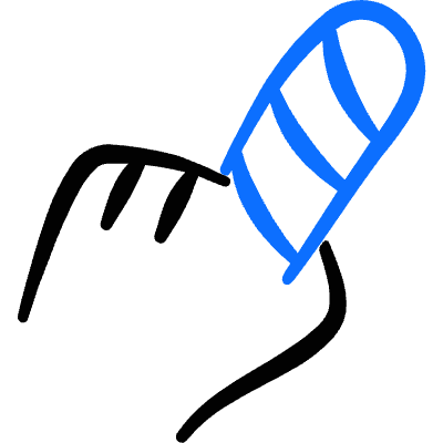 Bandage Finger Icon from Freehand Duotone Set