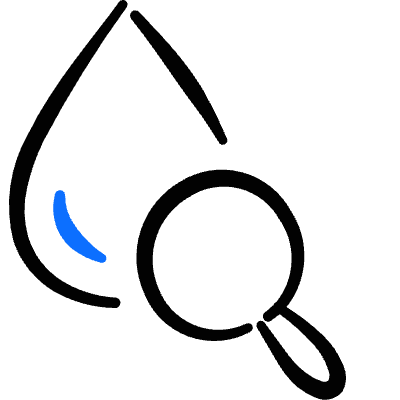 Blood Drop Search Icon from Freehand Duotone Set