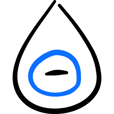 Blood Drop Type Negative Icon from Freehand Duotone Set