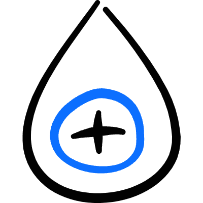 Blood Drop Type Positive Icon from Freehand Duotone Set