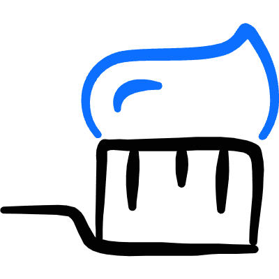 Body Care Toothbrush Icon from Freehand Duotone Set