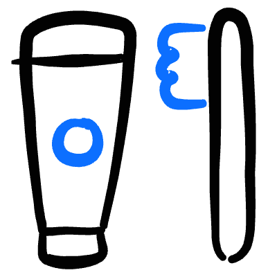 Body Care Toothbrush Paste Icon from Freehand Duotone Set