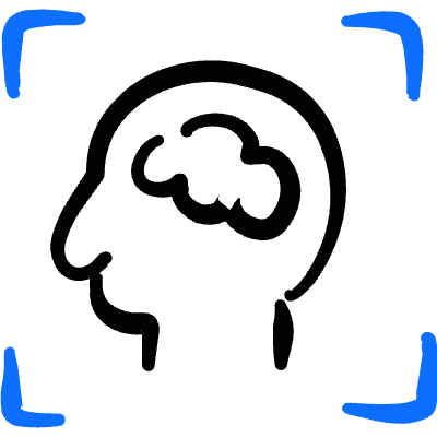 Brain Head Icon from Freehand Duotone Set