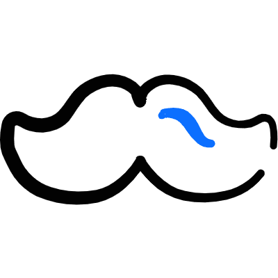 Beard Style Mustache Icon from Freehand Duotone Set