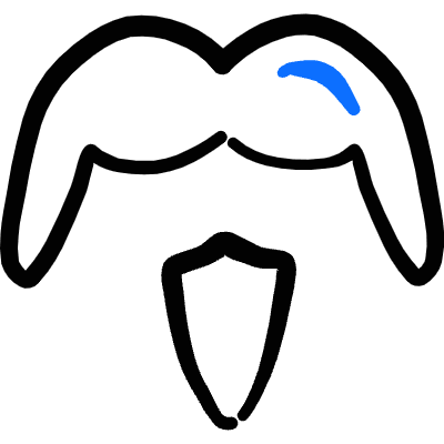 Beard Style Mustache 1 Icon from Freehand Duotone Set