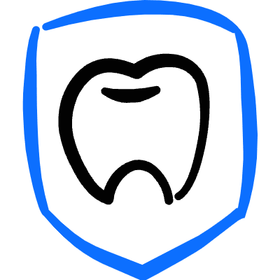 Dentistry Tooth Shield Icon from Freehand Duotone Set