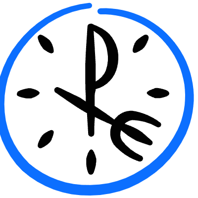 Diet Eating Time Clock Icon from Freehand Duotone Set