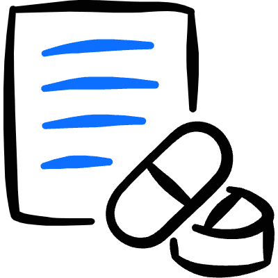 Drugs Description Icon from Freehand Duotone Set