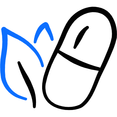 Drugs Pill Alternative Medicine Icon from Freehand Duotone Set