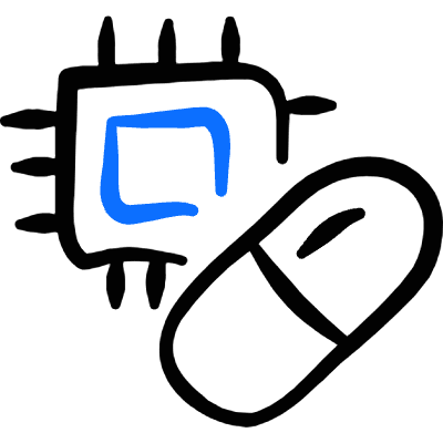 Drugs Pills Microchip Icon from Freehand Duotone Set