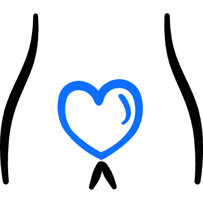 Fertility Women Vagina Heart Icon from Freehand Duotone Set