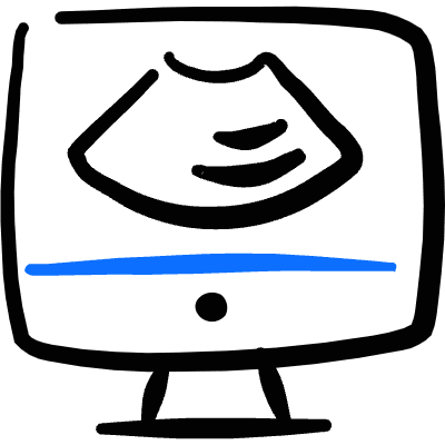 Pregnancy Ultrasound Monitor Icon from Freehand Duotone Set