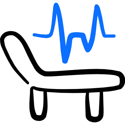 Hospital Bedroom Bed Pulse Icon from Freehand Duotone Set