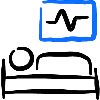 Hospital Bedroom Graph Icon from Freehand Duotone Set