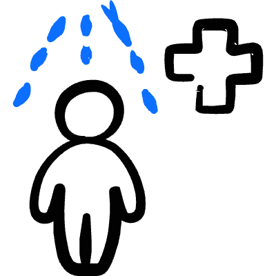 Hospital Shower Icon from Freehand Duotone Set