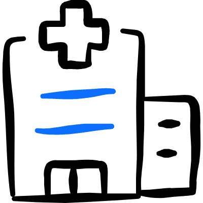 Hospital Building Icon from Freehand Duotone Set