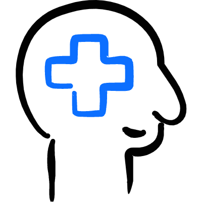 Insurance Head Icon from Freehand Duotone Set