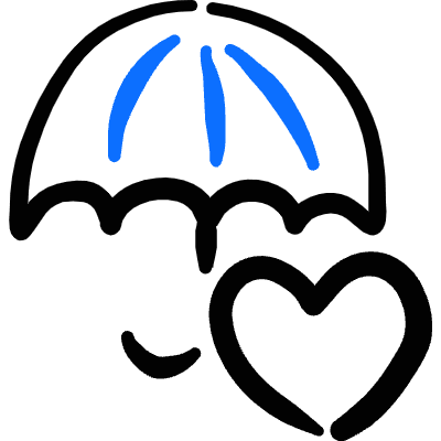 Insurance Umbrella Heart Icon from Freehand Duotone Set