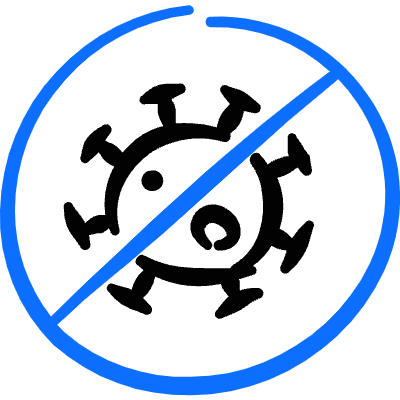 Laboratory Circle No Virus Icon from Freehand Duotone Set