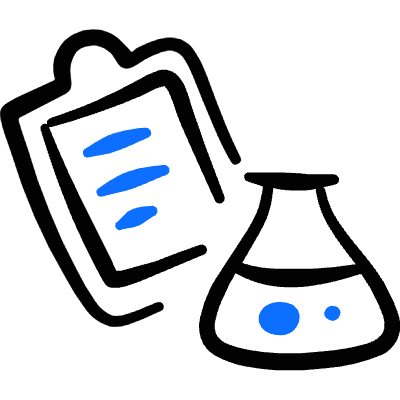 Laboratory Test Tube Report Icon from Freehand Duotone Set