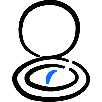 Make Up Powder Mirror Icon from Freehand Duotone Set