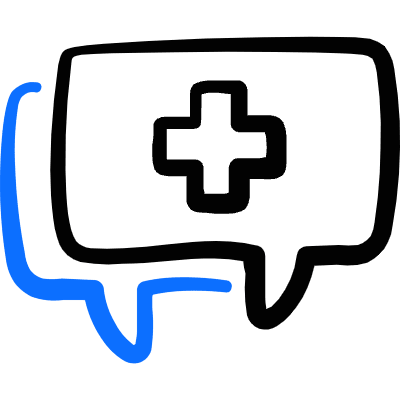 Medical App Chat Icon from Freehand Duotone Set