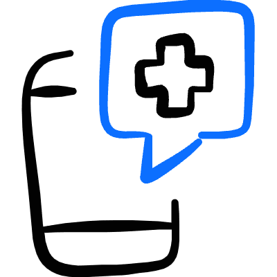 Medical App Smartphone Icon from Freehand Duotone Set