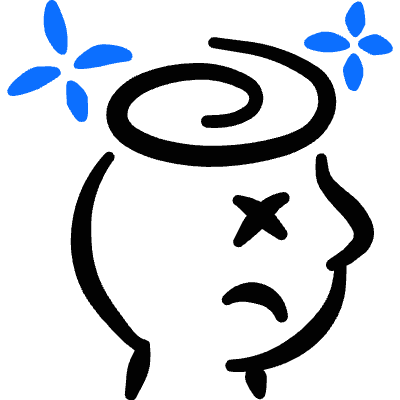 Medical Condition Head Dizziness Icon from Freehand Duotone Set