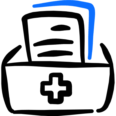 Medical Files Drawer Icon from Freehand Duotone Set