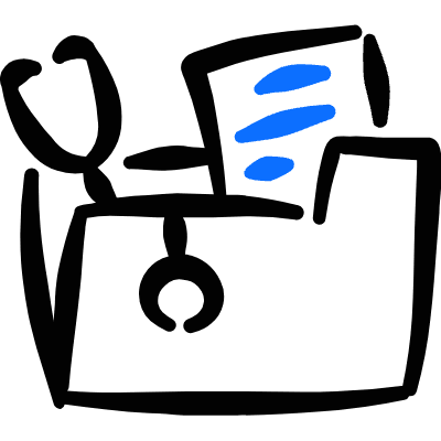 Medical Folder Icon from Freehand Duotone Set