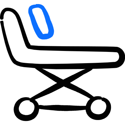 Medical Instrument Ambulance Bed Icon from Freehand Duotone Set