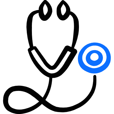 Medical Instrument Stethoscope Icon from Freehand Duotone Set