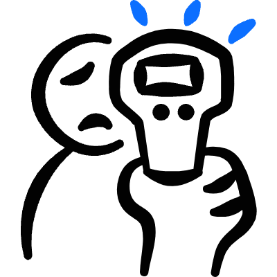 Medical Instrument Temperature Scan Icon from Freehand Duotone Set