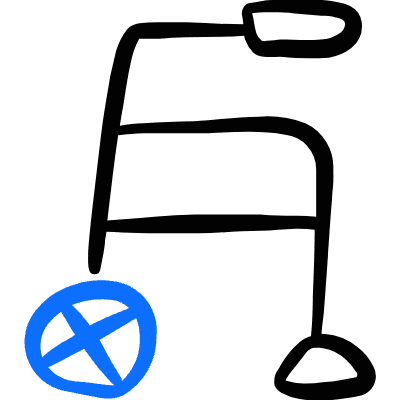 Medical Instrument Walking Aid Icon from Freehand Duotone Set
