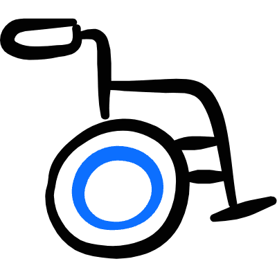 Medical Instrument Wheelchair Icon from Freehand Duotone Set