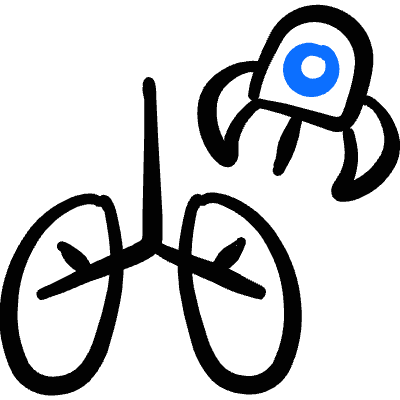 Medical Nanobot Lungs Icon from Freehand Duotone Set