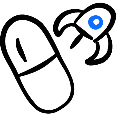 Medical Nanobot Pill Icon from Freehand Duotone Set