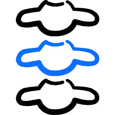 Medical Specialty Vertebra Icon from Freehand Duotone Set