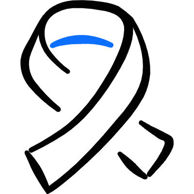 Medical Symbol Ribbon Cancer Icon from Freehand Duotone Set