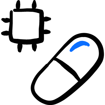 Medical Technology Pill Icon from Freehand Duotone Set