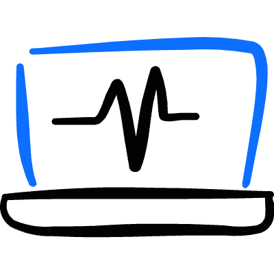 Monitor Heart Monitor Icon from Freehand Duotone Set