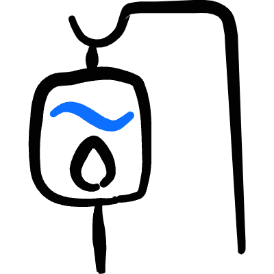 Transfusion Bag Hang Icon from Freehand Duotone Set